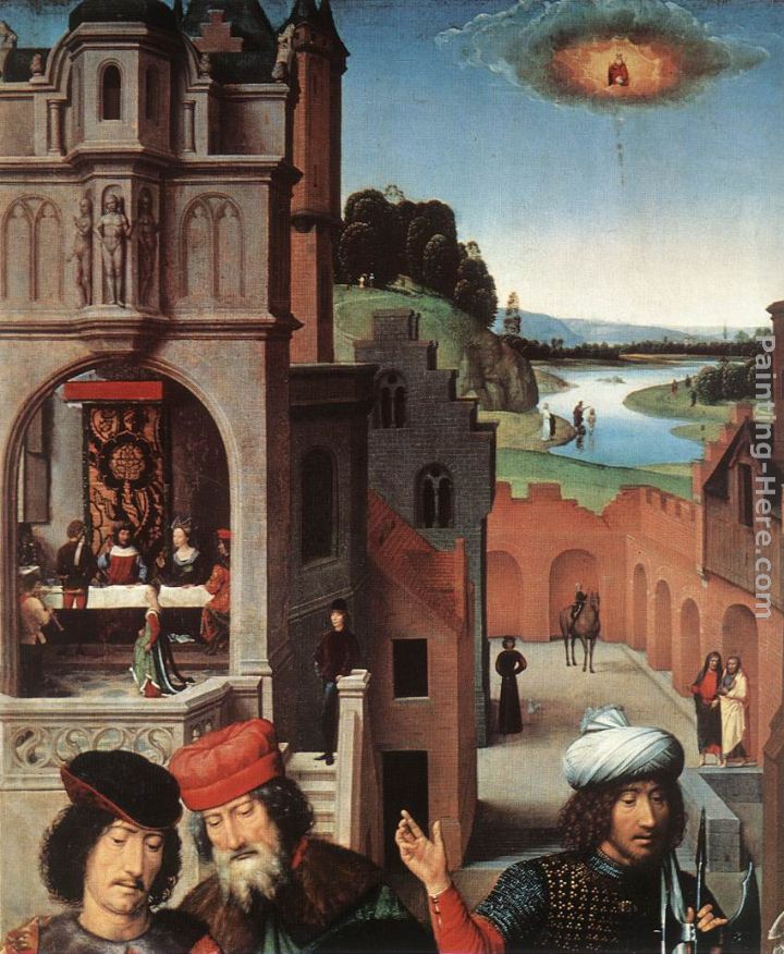 St John Altarpiece [detail 3, left wing] painting - Hans Memling St John Altarpiece [detail 3, left wing] art painting
